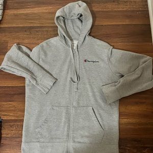 Champion grey zip hoodie